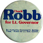 Chuck Robb for Lt Governor - 1977